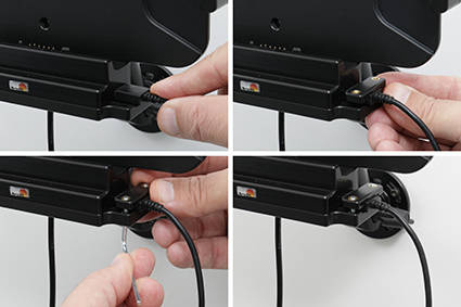 Uchwyt aktywny o wzmocnionej konstrukcji do Zebra ET40 8.0 z modułem komunikacyjno-ładującym.
