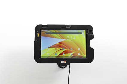 Uchwyt aktywny o wzmocnionej konstrukcji do Zebra ET45 10.0 z blokadą kluczykową, do montażu na ścianie