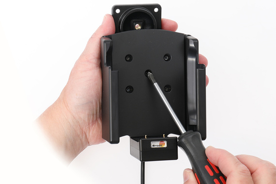 Aktywny uchwyt PogoPin Brodit do stałego montażu na CipherLab RS38 w gumowym etui