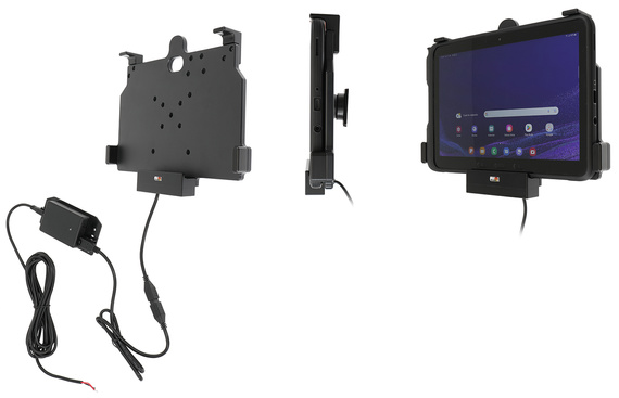 Aktywny uchwyt do Samsung Galaxy Tab Active 5 Pro z ładowaniem pogo do montażu wewnętrznego