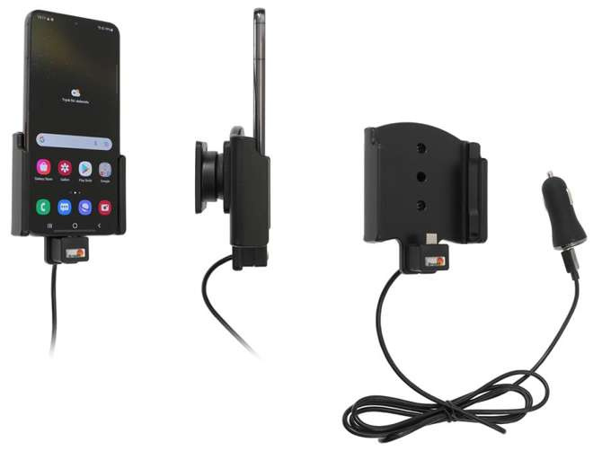 Uchwyt do Samsung Galaxy S22+ z wbudowanym kablem USB oraz ładowarką samochodową
