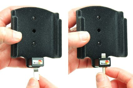 Uchwyt do Apple iPhone 8 z możliwością wpięcia kabla lightning USB
