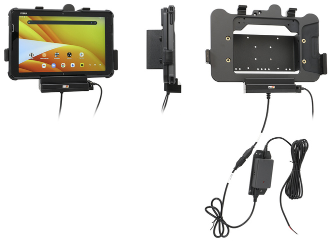 Uchwyt aktywny z wejściem USB na Zebra ET401 10" przeznaczony do instalacji stałej