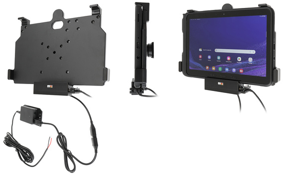 Aktywny uchwyt do Samsung Galaxy Tab Active 5 Pro z ładowaniem pogo i portem USB-Host do montażu wewnętrznego