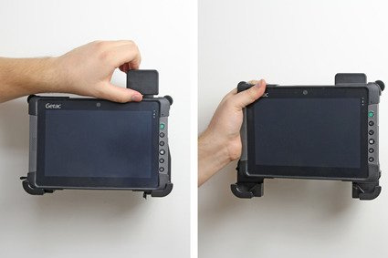 Uchwyt do Getac T800 z blokadą sprężynową.