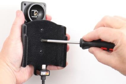 Uchwyt do Apple iPhone 11 Pro z wbudowaną ładowarką samochodową do instalacji na stałe