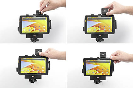 Uchwyt pasywny o wzmocnionej konstrukcji do Zebra ET40 8.0 z blokadą kluczykową.