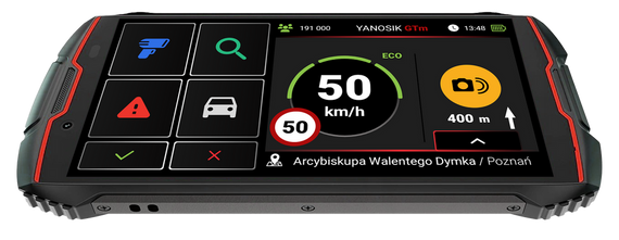 Yanosik GTm z dotykowym ekranem z dwuletnim abonamentem