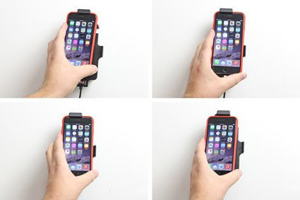 Uchwyt do Apple iPhone 8 w futerale z wbudowaną ładowarką samochodową do instalacji na stałe