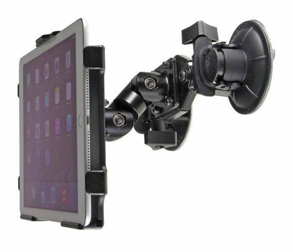 Uchwyt do samochodu na szybę Brodit | podwójna przyssawka montażowa o dużej wytrzymałości do tabletów oraz terminali