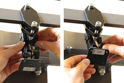 Baza montażowa Brodit na wózek widłowy montowana na obejmie zaciskowej z ramieniem 140 mm z zaciskiem do 72 mm