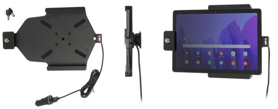 Uchwyt aktywny z kablem USB oraz blokadą kluczykową do Samsung Galaxy Tab A7 10.4 (2020) SM-T500/SM-T505
