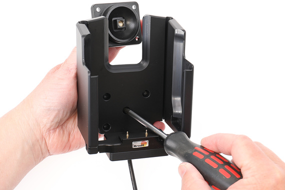 Aktywny uchwyt PogoPin Brodit do CipherLab RS38 w gumowym etui i z chwytem pistoletowym