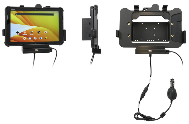 Uchwyt aktywny do Zebra ET401 10" z wtykiem do gniazda zapalniczki i wejściem USB