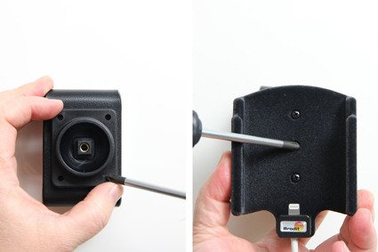 Uchwyt do Apple iPhone 8 z możliwością wpięcia kabla lightning USB