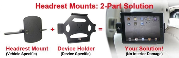 System mocowania do zagłówka zintergowanego dla Volvo S70 / S80 / V60 / V70 / XC60 / XC90