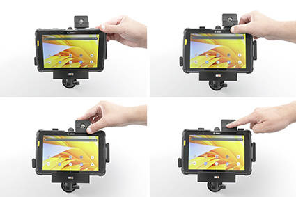 Uchwyt pasywny o wzmocnionej konstrukcji do Zebra ET40 8.0 z blokadą kluczykową.