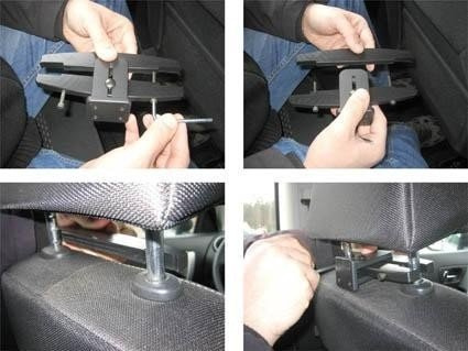 811020 - Uniwersalna baza mocowania do zagłówka z rozstawem prętów: 123 mm - 183 mm