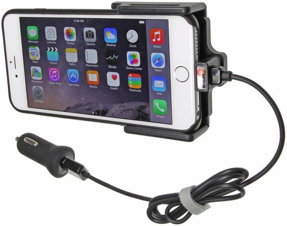 Uchwyt aktywny z kablem USB do Apple iPhone 8 Plus w cienkim futerale