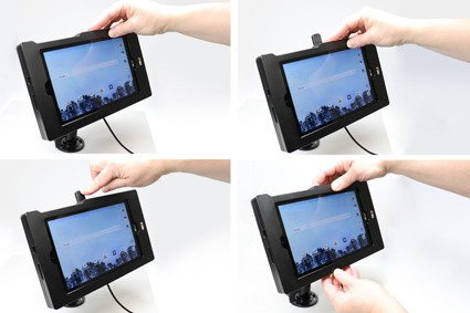 Brodit ochronna obudowa aktywna w wersji z adapterem Molex do profesjonalnego montażu do LG G Pad F2 8.0 z systemem adaptacyjnym Active MultiMoveClip