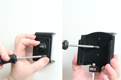 Uchwyt do Apple iPhone 6s Plus z możliwością wpięcia kabla lightning USB