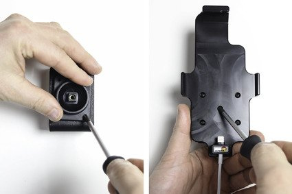 Uchwyt do Apple iPhone Xs w futerale z możliwością wpięcia kabla lightning USB