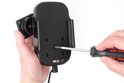 Uchwyt indukcyjny dedykowany do Samsung Galaxy S20+ z wbudowanym kablem USB oraz ładowarką samochodową