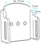 Uchwyt uniwersalny regulowany do iPhone 11 bez futerału oraz w futerale lub etui o wymiarach: 62-77 mm (szer.), 9-13 mm (grubość)