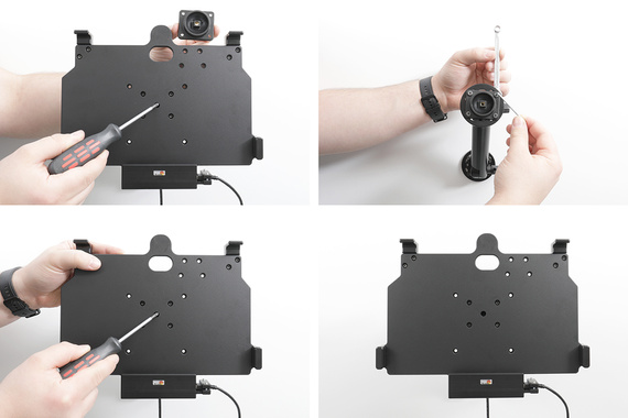 Aktywny uchwyt do Samsung Galaxy Tab Active 5 Pro z ładowaniem pogo i portem USB-Host