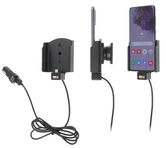 Uchwyt do Samsung Galaxy S20 z wbudowanym kablem USB oraz ładowarką samochodową