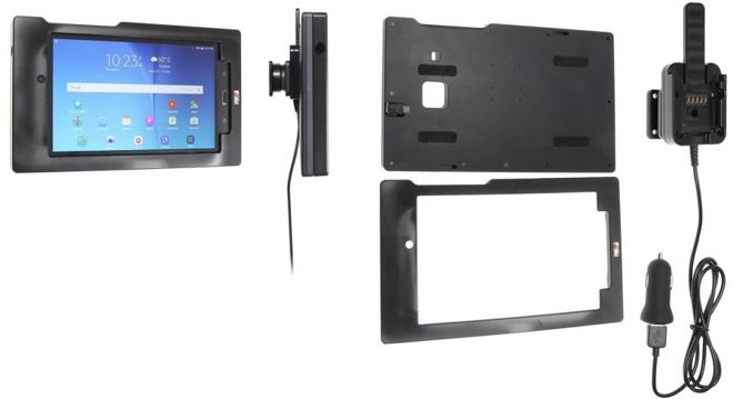 Brodit ochronna obudowa aktywna w wersji z kablem USB i ładowarką samochodową do Samsung Galaxy Tab E 8.0 z systemem adaptacyjnym Active MultiMoveClip 