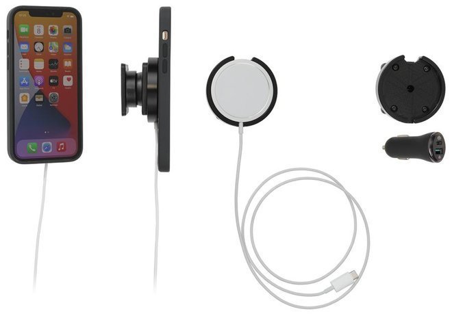 Uchwyt do MagSafe dla Apple iPhone 12 Pro Max z ładowarką samochodową